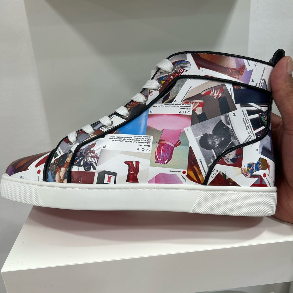 Christian Louboutin Multicolor Graphic High-Top Sneakers